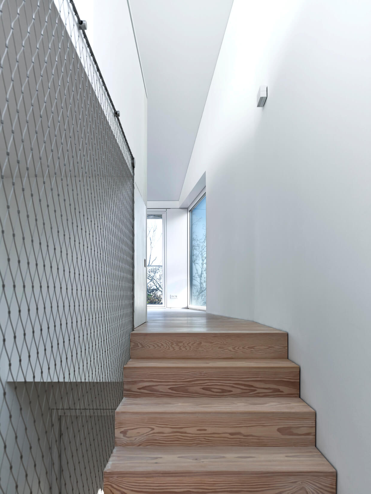 Treppe aus Douglasien Holz in Wohnhaus