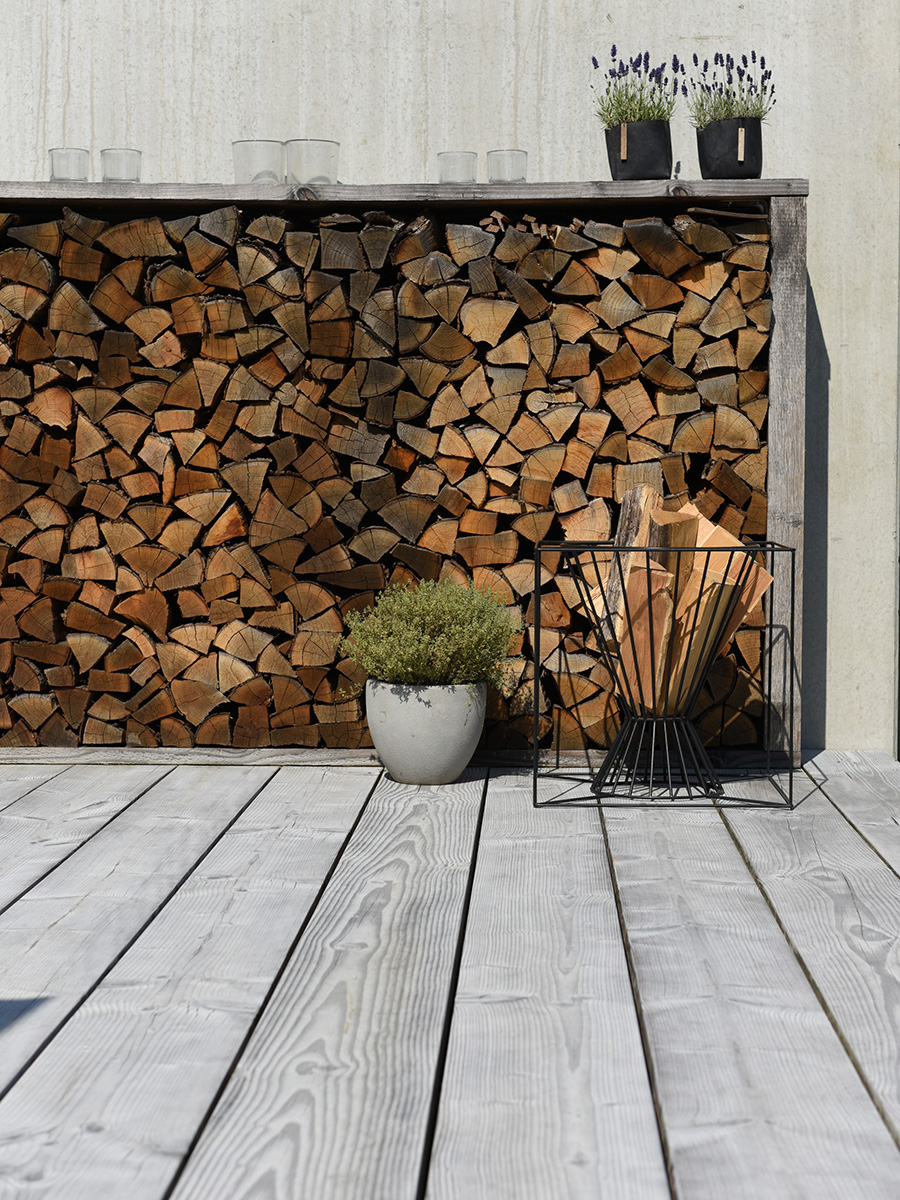 Terrassendielen Douglasie von pur natur, vergraut im Außenbereich